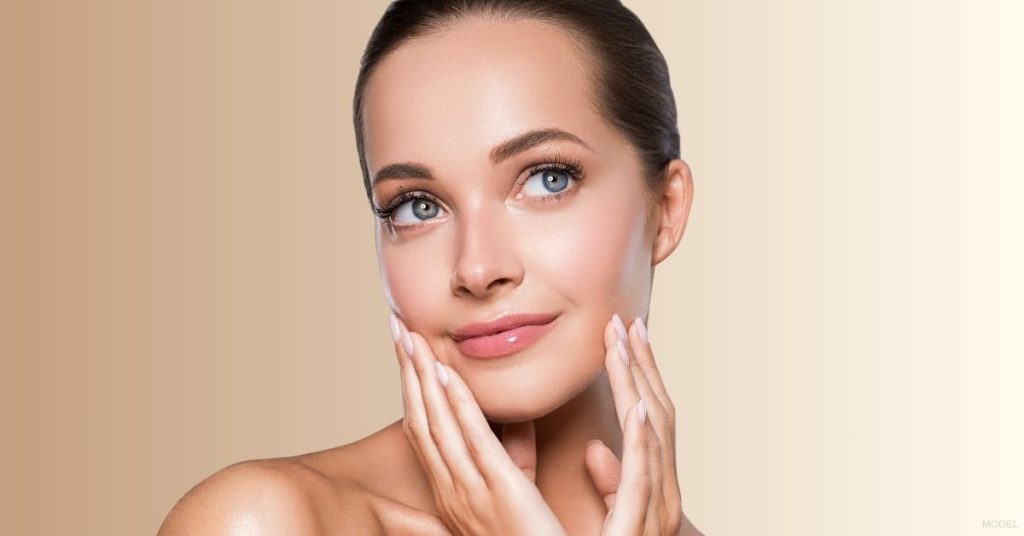 Woman after BOTOX. (Model)